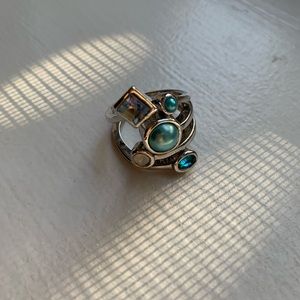 Lia Sophia Multi Blue Stone Ring